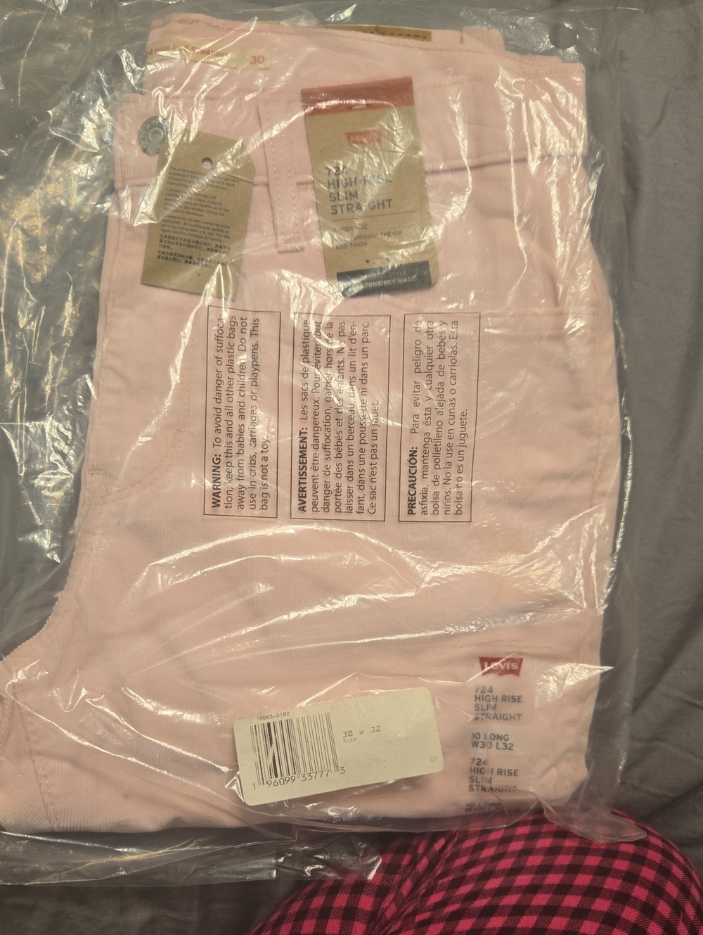 Levi's High Rise Slim Straight Jeans - Light Pink - Picture 1 of 1